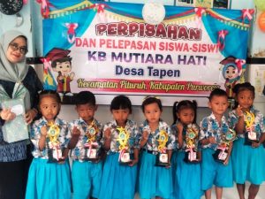 Perpisahan dan Pelepasan Siswa-Siswi KB Mutiara Hati Desa Tapen